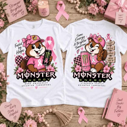 Buc-ee’s Monster Breast Cancer Awareness 3D Shirt for Pink Ribbon Warriors NTH1