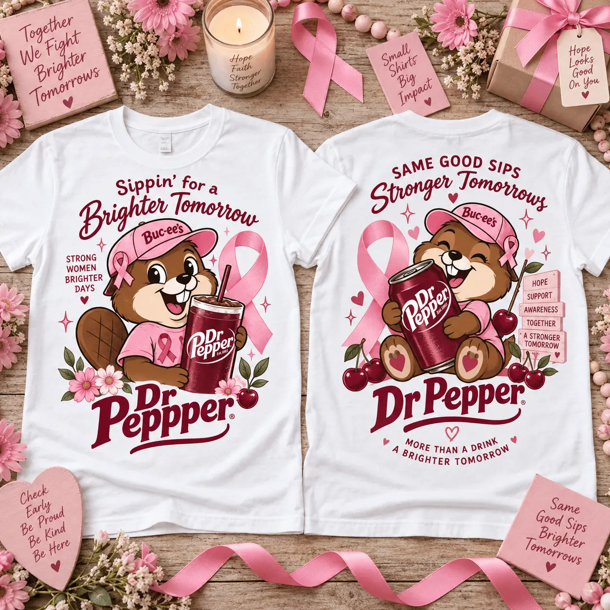 Buc-ee’s Dr Pepper Breast Cancer Awareness 3D Shirt for Pink Ribbon Supporters NTH1 - Image 2