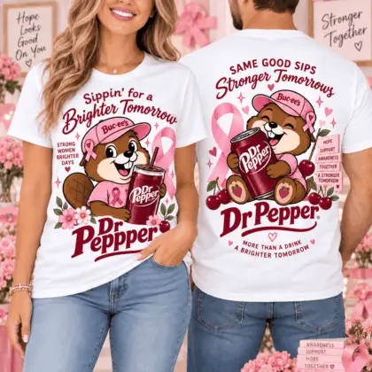 Buc-ee’s Dr Pepper Breast Cancer Awareness 3D Shirt for Pink Ribbon Supporters NTH1