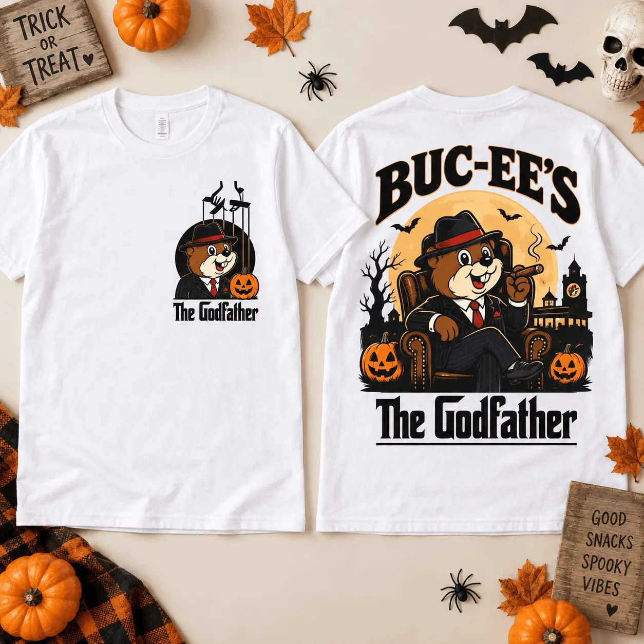 Buc-ee’s The Godfather Halloween 3D Shirt for Classic Movie Fans NTH1 - Image 2