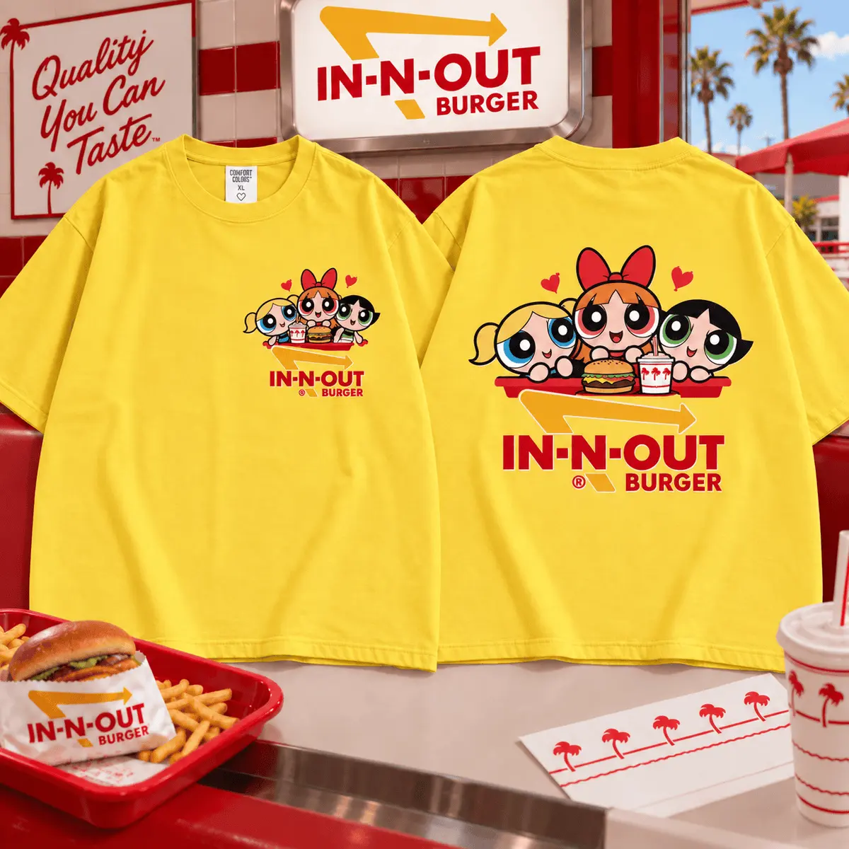 Powerpuff Girls In N Out Retro Fast Food T-Shirt, Hoodie And More NNK - Image 4