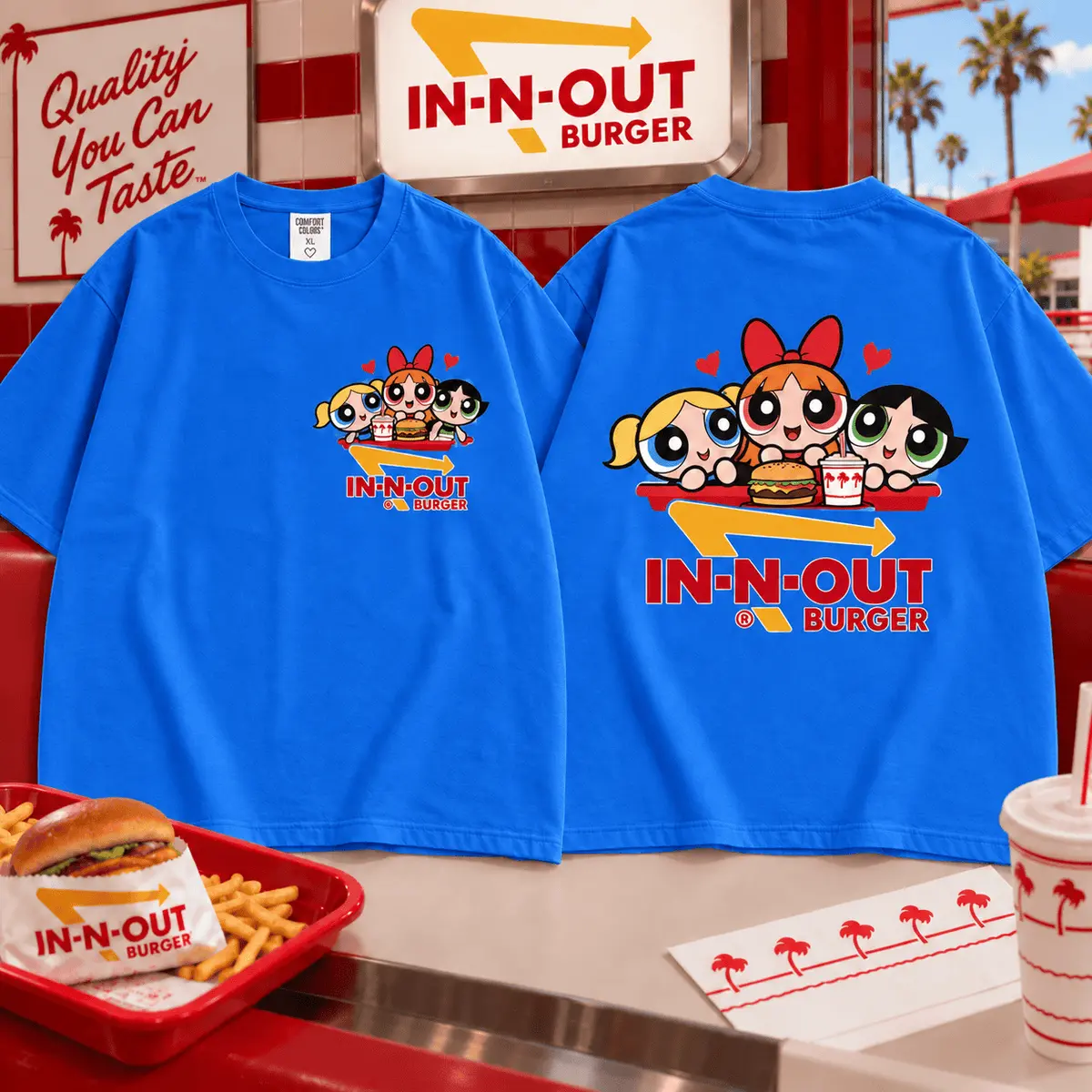 Powerpuff Girls In N Out Retro Fast Food T-Shirt, Hoodie And More NNK - Image 5