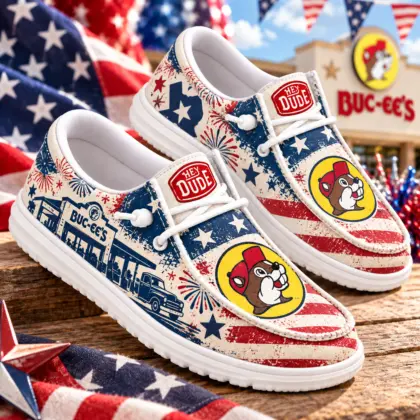 Buc-ee's Patriotic Fireworks Loafer Shoes NY
