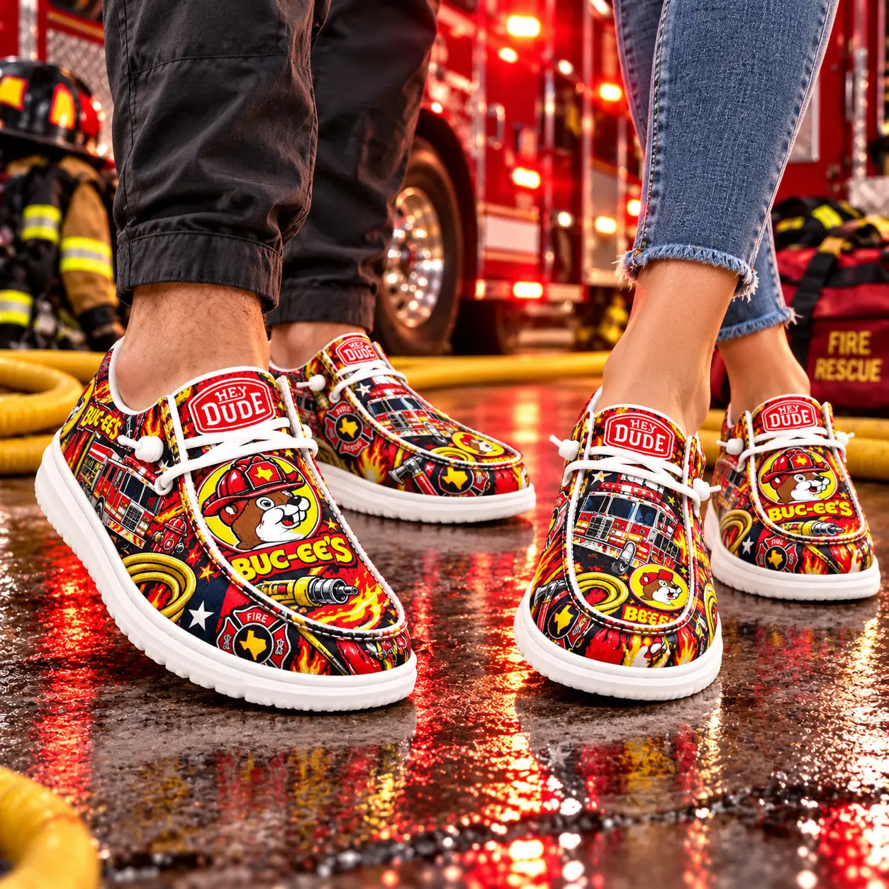 Buc-ee's Fire Rescue Loafer Shoes NY - Image 2
