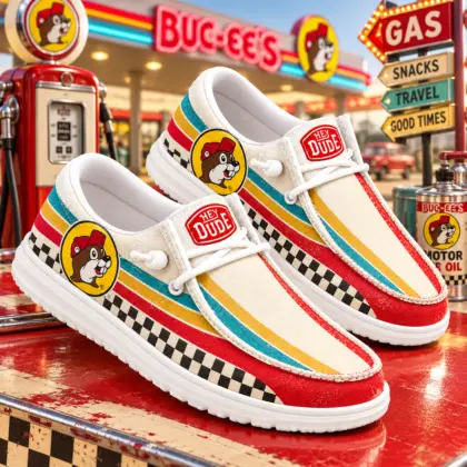 Buc-ee's Retro Rainbow Raceway Loafer Shoes NY