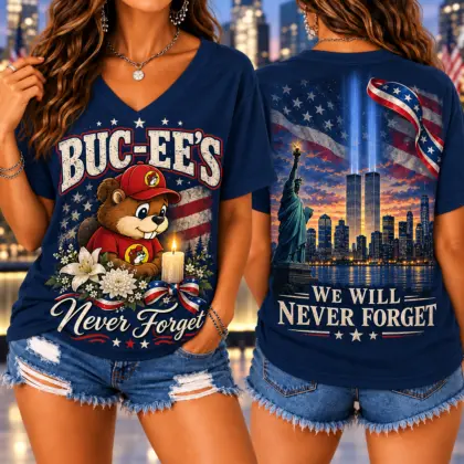 Buc-ee's New York Tribute Graphic V-Neck T-Shirt NY