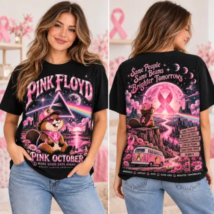 Buc-ee's Pink Floyd Pink October Breast Cancer Awareness 3D Shirt NTH1