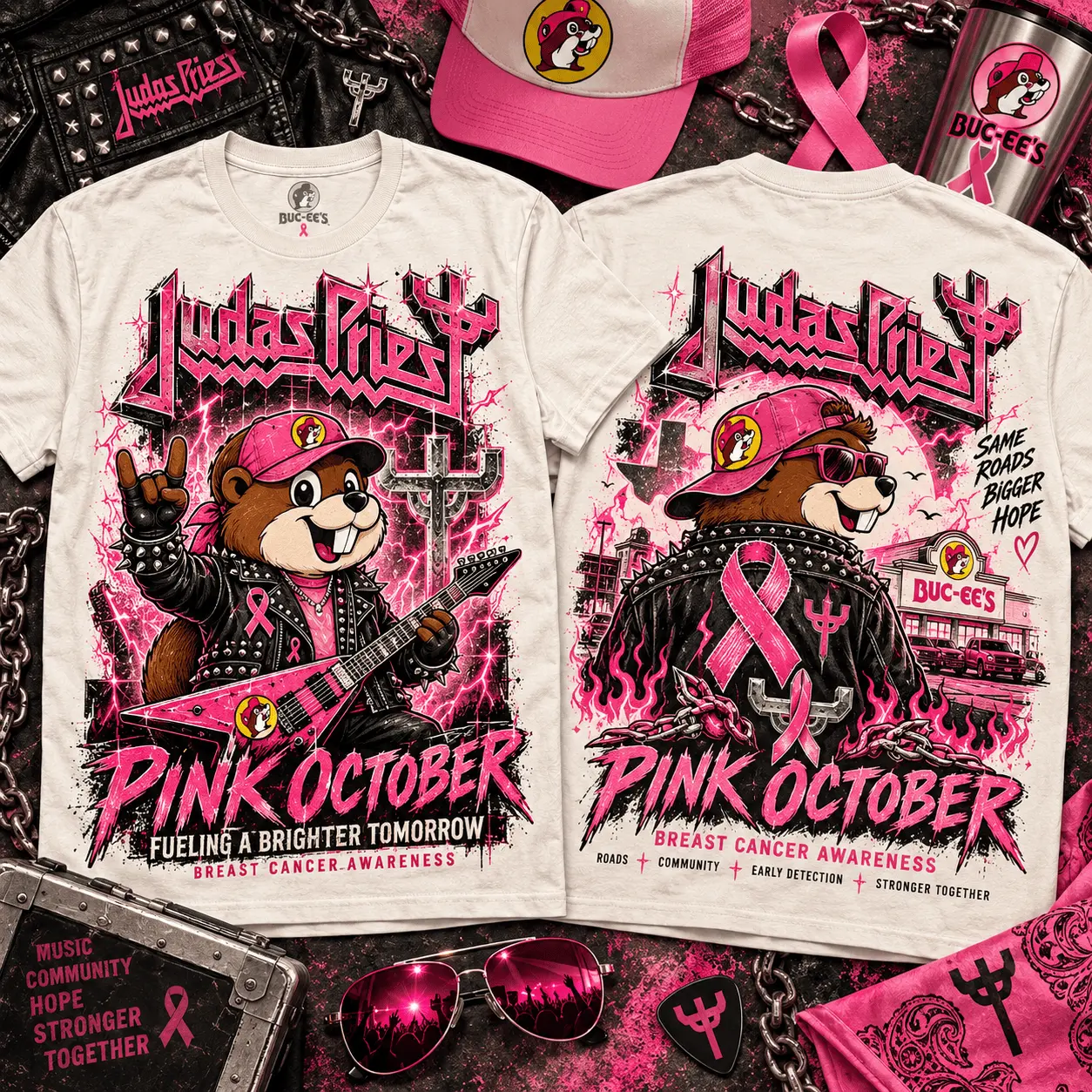 Buc-ee's Korn Pink October Breast Cancer Awareness 3D Shirt NTH1 - Image 2
