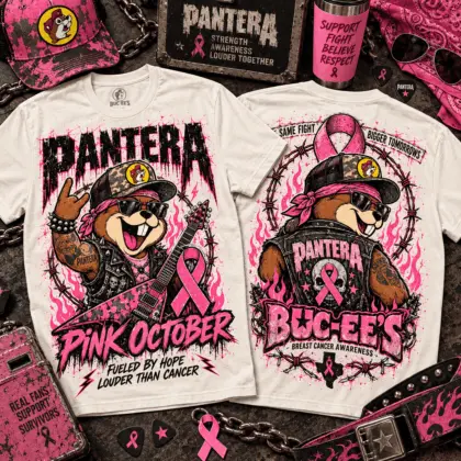 Buc-ee's Pantera Pink October Breast Cancer Awareness 3D Shirt NTH1