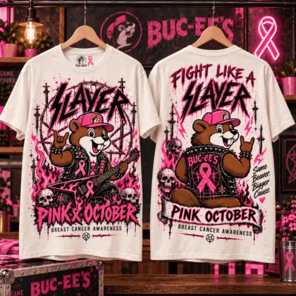 Buc-ee's Slayer Pink October Breast Cancer Awareness 3D Shirt NTH1
