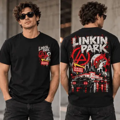 Buc-ee's Linkin Park Heavy Metal Graphic 3D Shirt NTH1