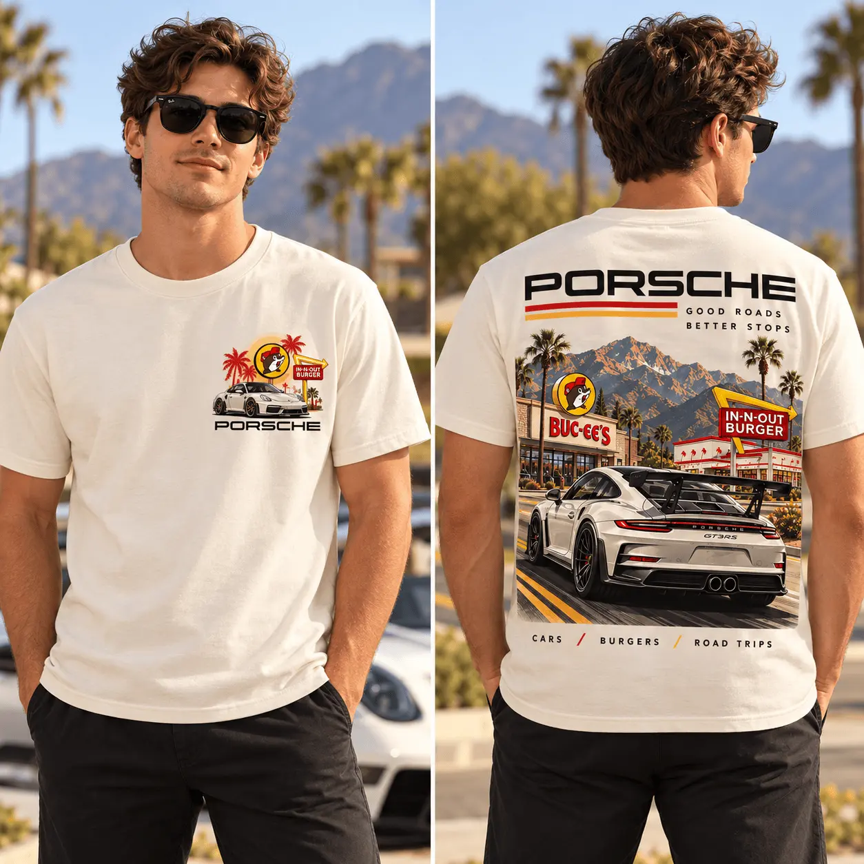 Buc-ee's Porsche Classic Sports Car 3D Shirt NTH1 - Image 2