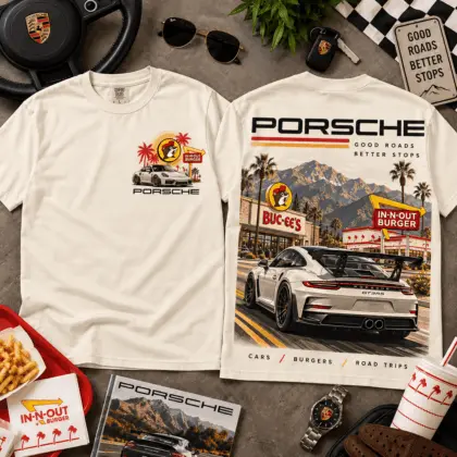 Buc-ee's Porsche Classic Sports Car 3D Shirt NTH1