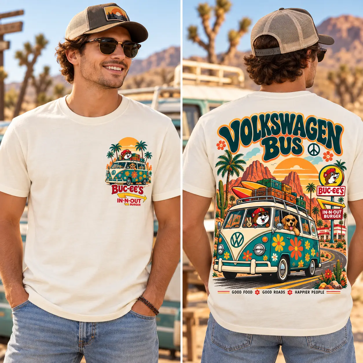 Buc-ee's Volkswagen Bus Road Trip 3D Shirt NTH1