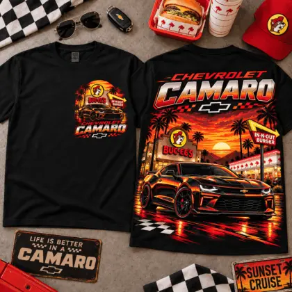 Buc-ee's Chevrolet Camaro Muscle Car 3D Shirt NTH1