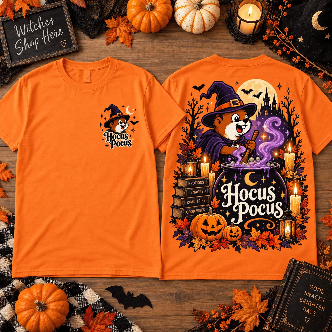 Buc-ee's Hocus Pocus Halloween Witch 3D Shirt NTH1