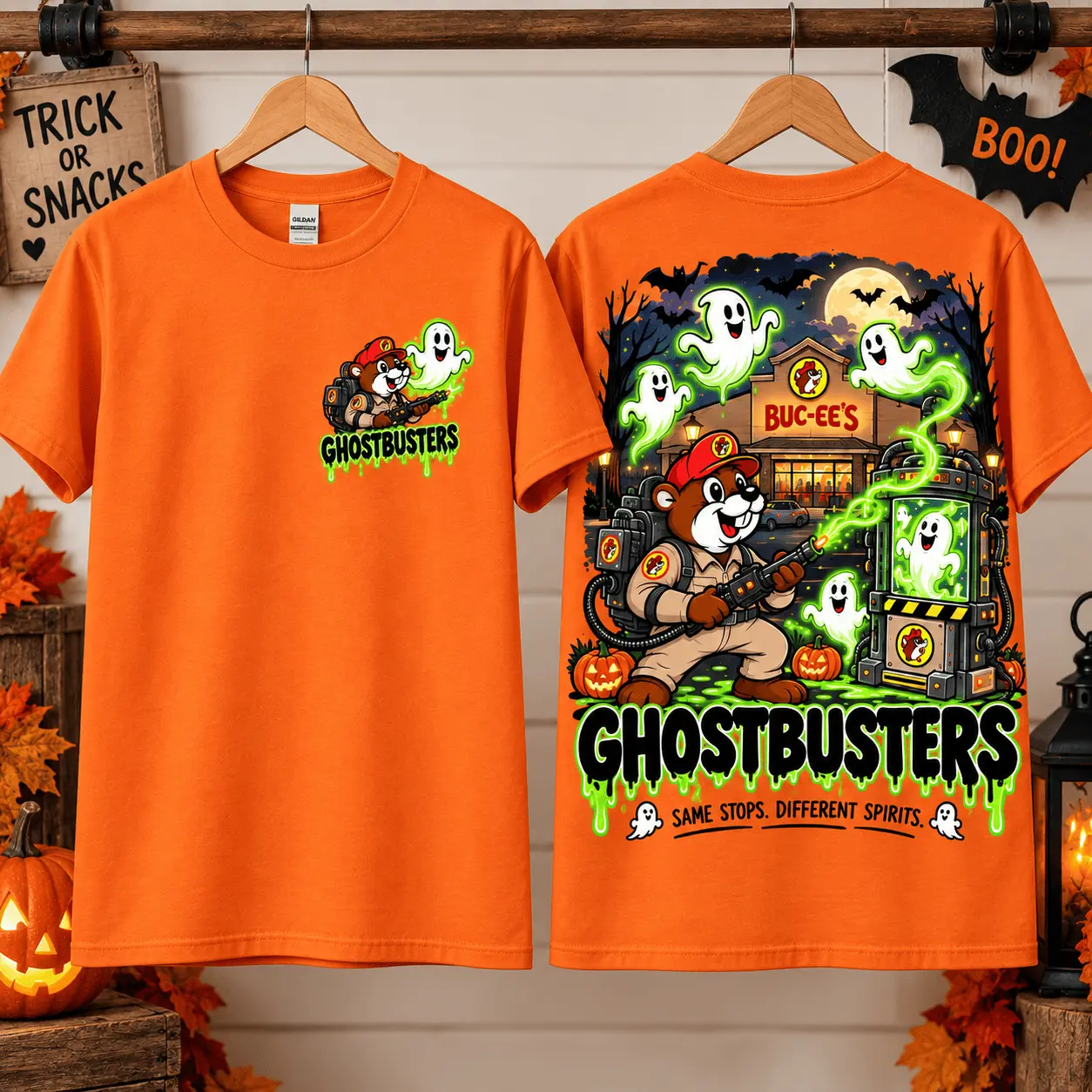 Buc-ee's Ghostbusters Halloween Ghost 3D Shirt NTH1 - Image 2