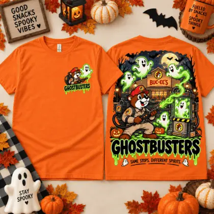 Buc-ee's Ghostbusters Halloween Ghost 3D Shirt NTH1