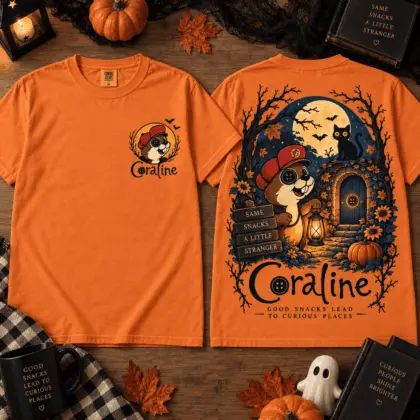 Buc-ee's Coraline Halloween Gothic 3D Shirt NTH1