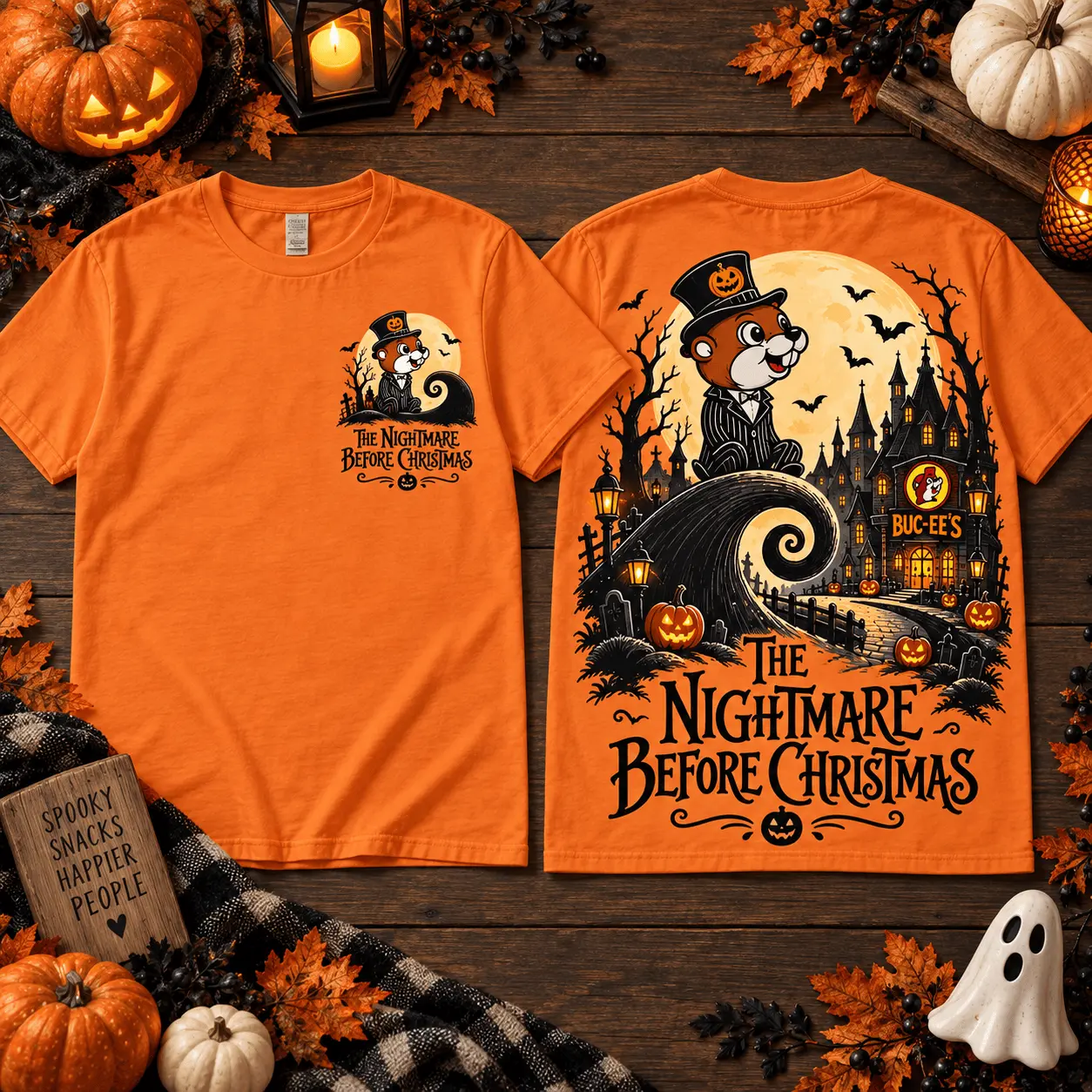 Buc-ee's The Nightmare Before Christmas Halloween 3D Shirt NTH1