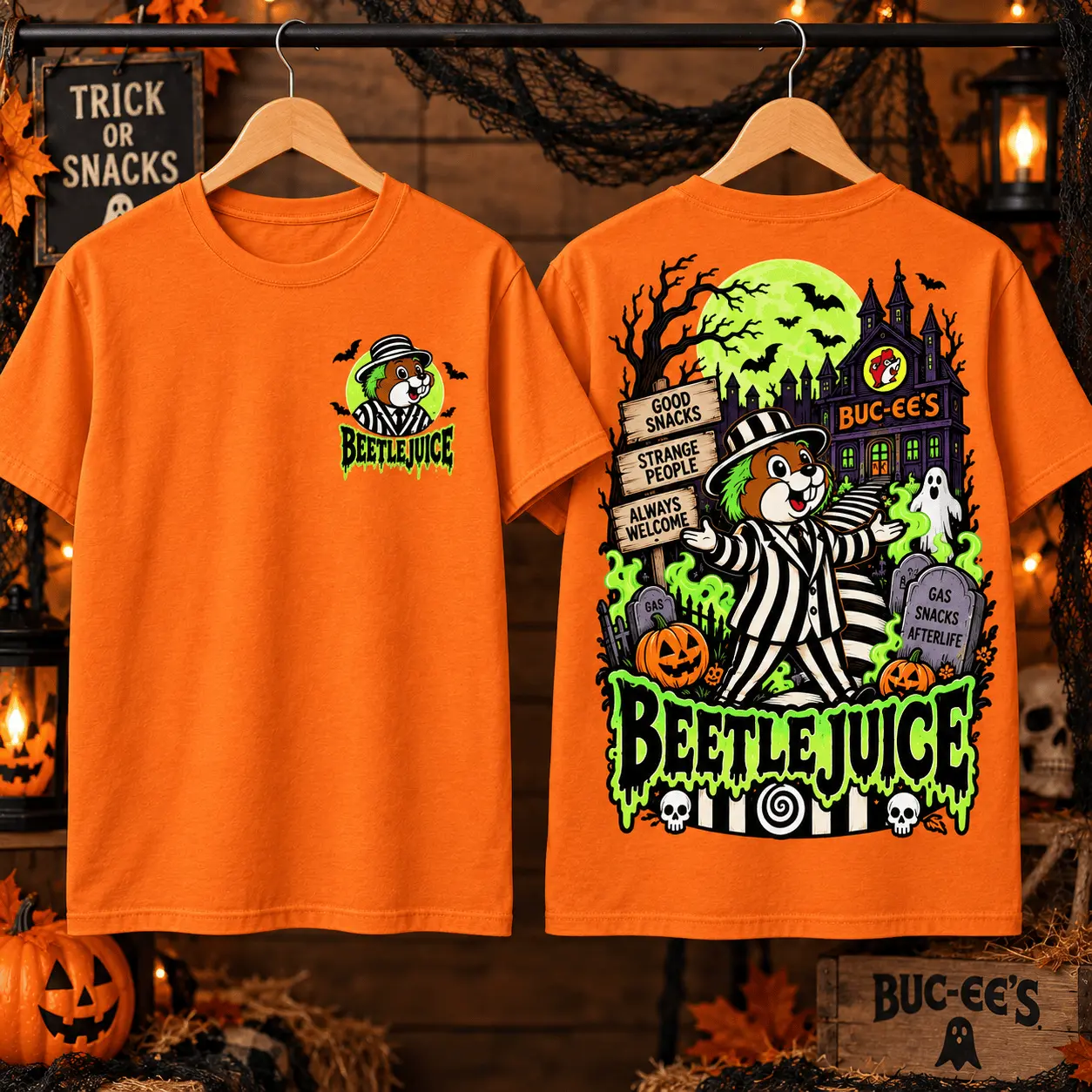 Buc-ee's Beetlejuice Halloween Horror 3D Shirt NTH1 - Image 2