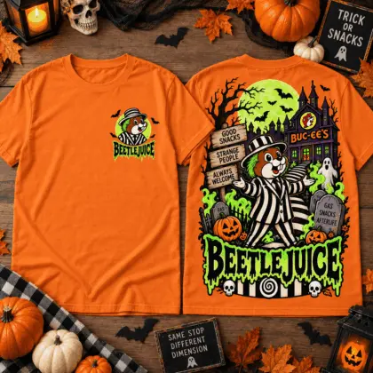 Buc-ee's Beetlejuice Halloween Horror 3D Shirt NTH1