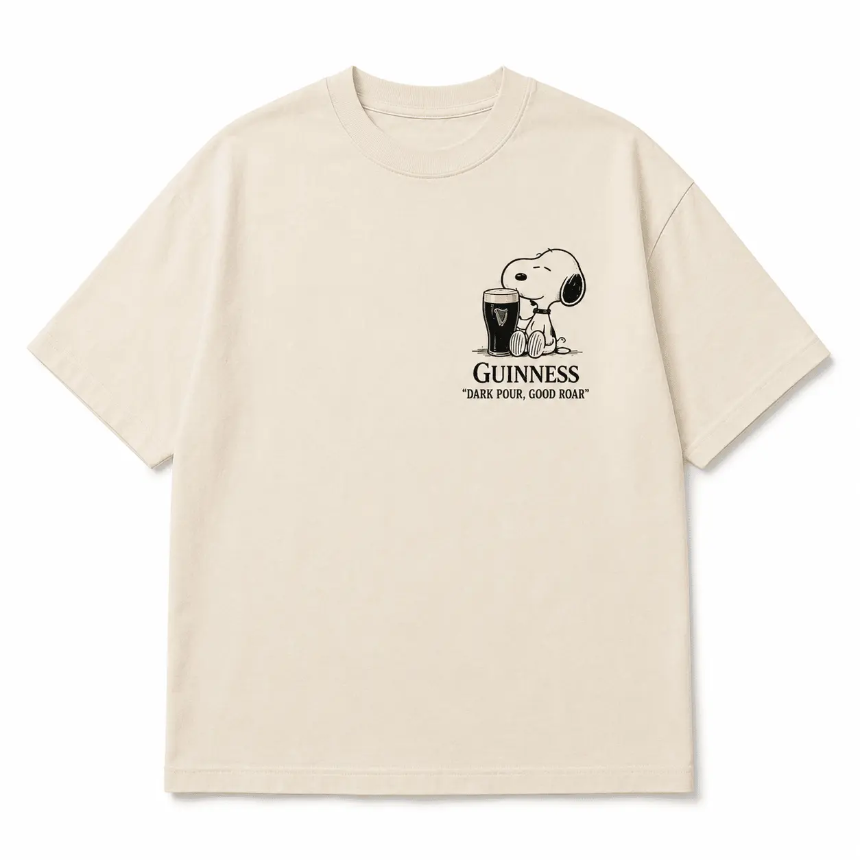 Guinness Snoopy Beer Mug Vintage Graphic 3D Shirt NTH1 - Image 3