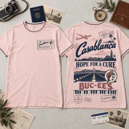 Buc-ee's Casablanca Hope For A Cure Travel Graphic 3D Shirt NTH1