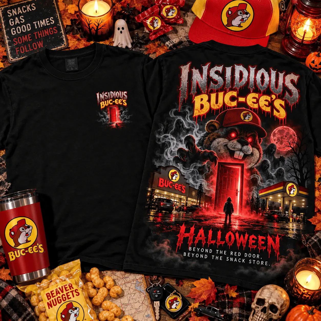 Buc-ee's Insidious Halloween Horror Graphic 3D Shirt NTH1