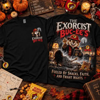 Buc-ee's The Exorcist Halloween Horror Graphic 3D Shirt NTH1