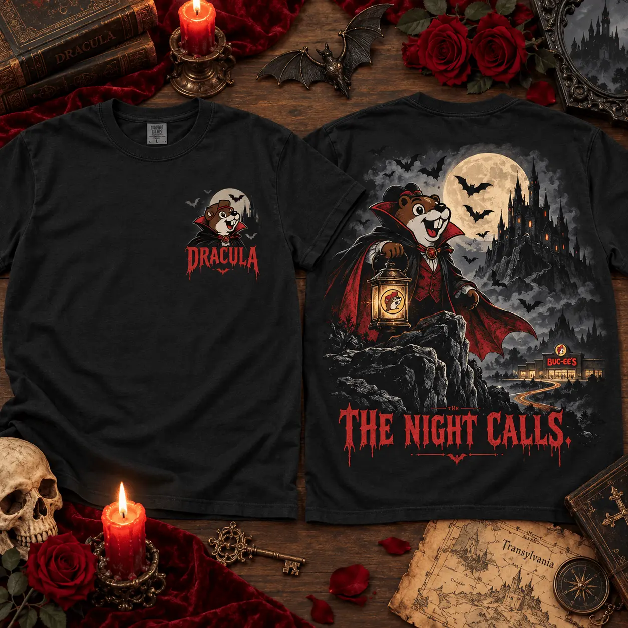 Buc-ee's The Night Calls Horror Graphic 3D Shirt NTH1