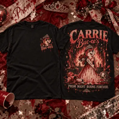 Buc-ee's Carrie Horror Graphic 3D Shirt NTH1