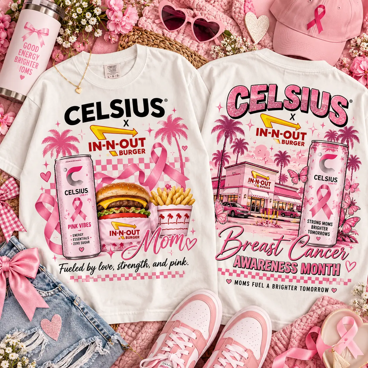 Celsius Pink Ribbon Breast Cancer Awareness 3D Shirt NTH1