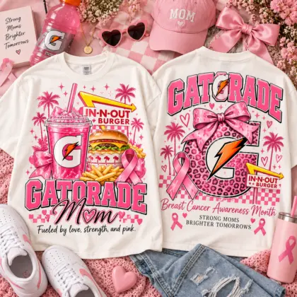 Gatorade Pink Ribbon Breast Cancer Awareness 3D Shirt NTH1