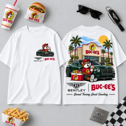 Buc-ee's Bentley Green Coupe Beaver 3D Shirt For Grand Touring And Great Snacking NDN flat