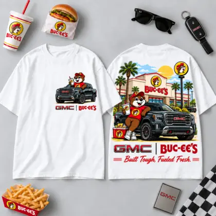 Buc-ee's GMC Black Pickup Beaver 3D Shirt For Tough Trucks And Fresh Snack Stops NDN flat