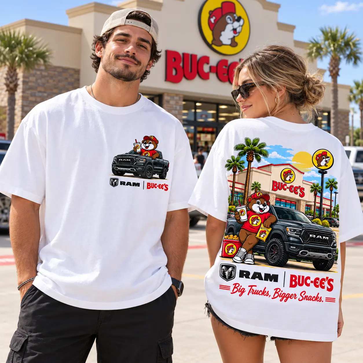 Buc-ee's Ram Black Truck Beaver 3D Shirt For Big Trucks And Bigger Snacks NDN worn