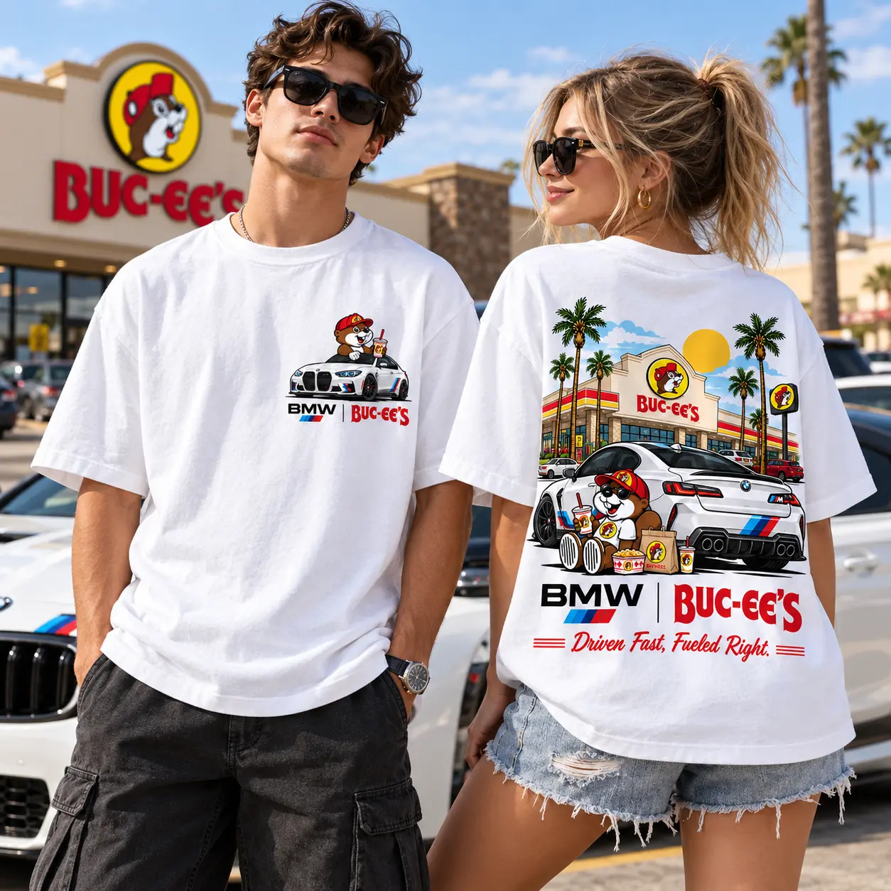Buc-ee's BMW Motorsport Stripe T-Shirt For Drivers Who Like Their Stops Fueled Right NDN worn