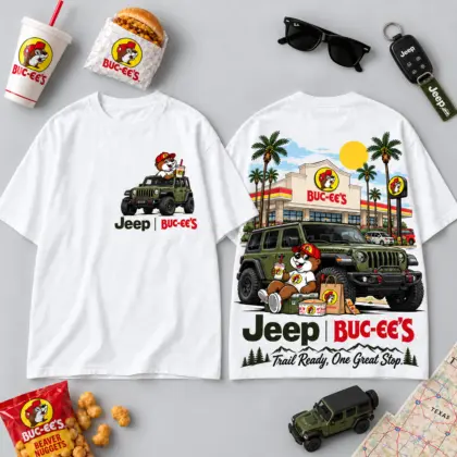 Buc-ee's Jeep Trail Ready T-Shirt For Road Trips With One Great Stop NDN flat