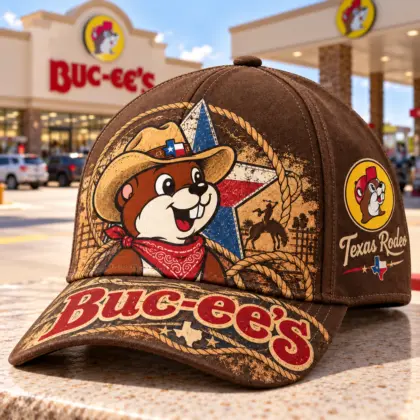 Buc-ee's Cowboy Beaver Texas Star Print Baseball Cap For Western Adventures And Country Getaways NDN standalone cap