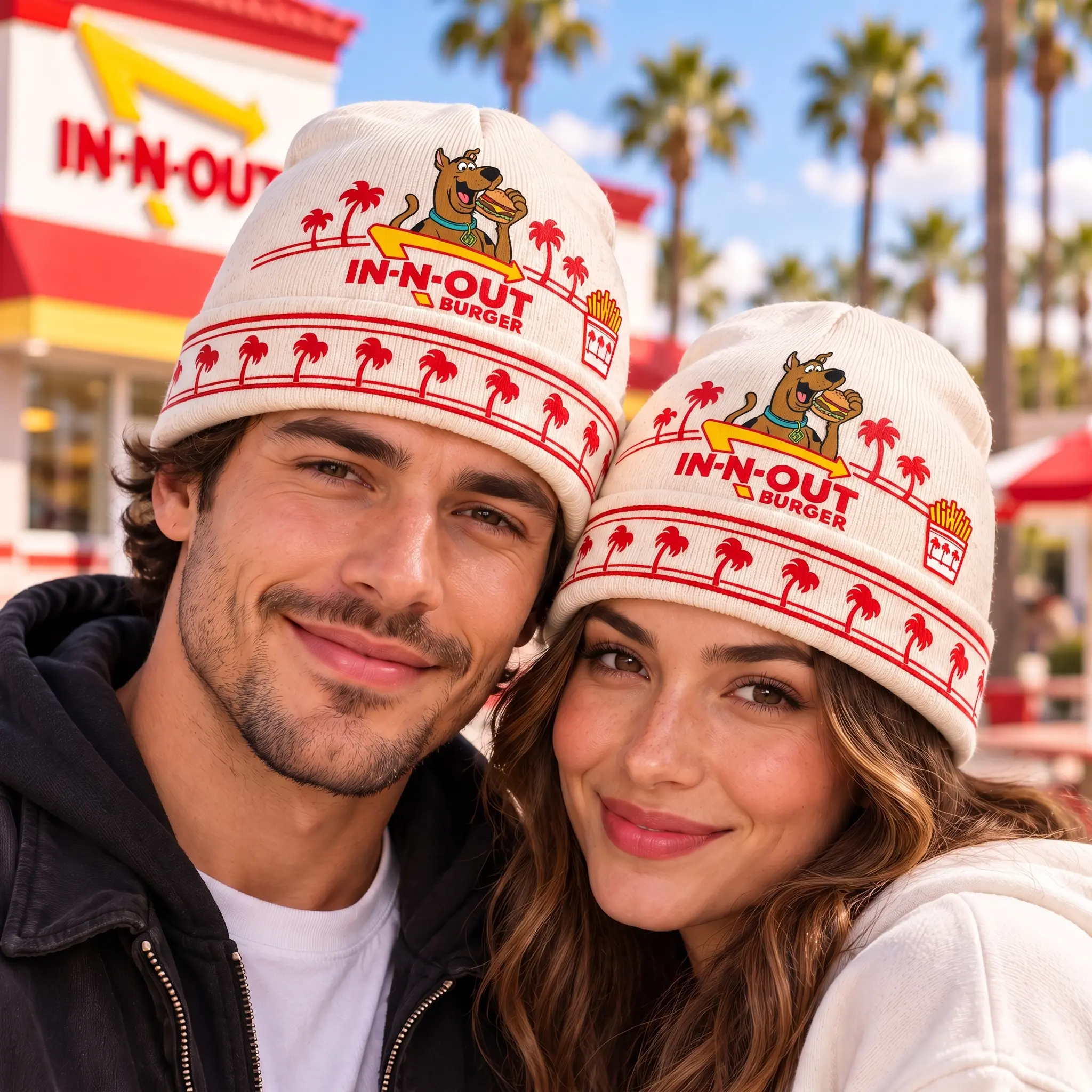 IN-N-OUT Scooby Doo Burger And Palm Beanie For Mystery Fans Chasing Their Next Snack NDN worn