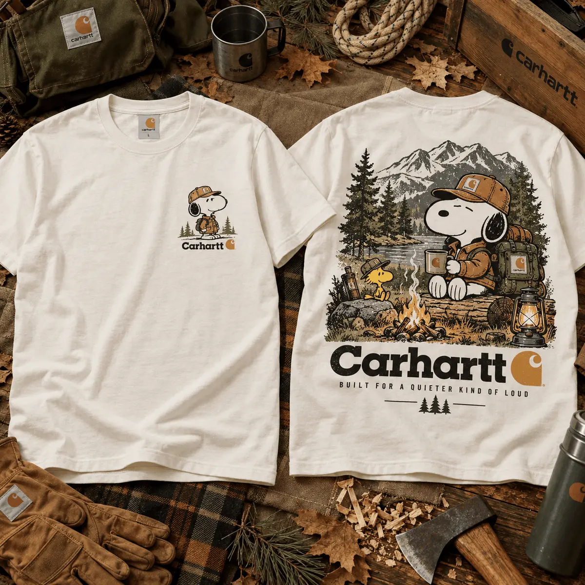 Carhartt Workwear Bear Graphic T-Shirt NTH1 - Image 2