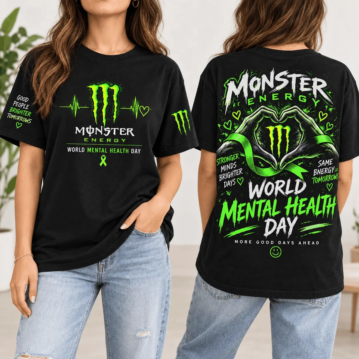 Monster Energy World Mental Health Day 3D Shirt NTH1 - Image 2