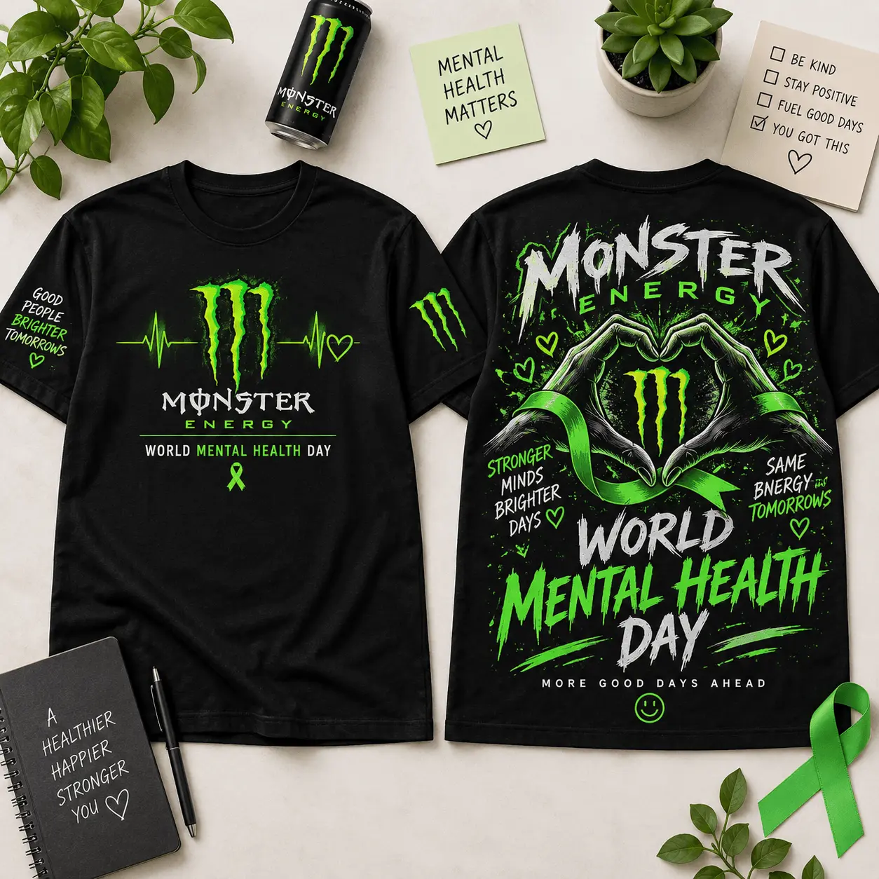 Monster Energy World Mental Health Day 3D Shirt NTH1