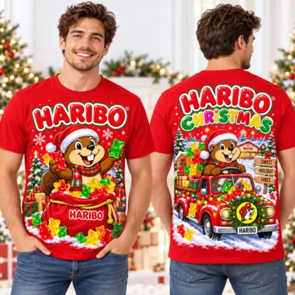 Haribo Christmas Gummy Candy Truck 3D Shirt NTH1
