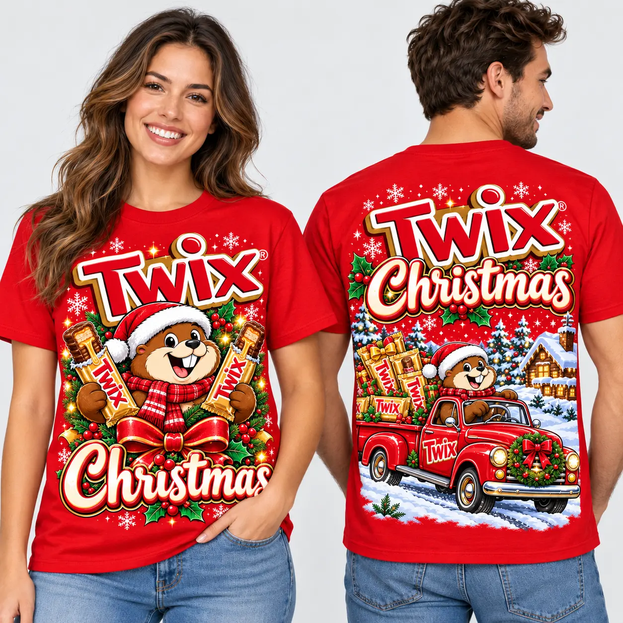 Twix Christmas Candy Truck 3D Shirt NTH1
