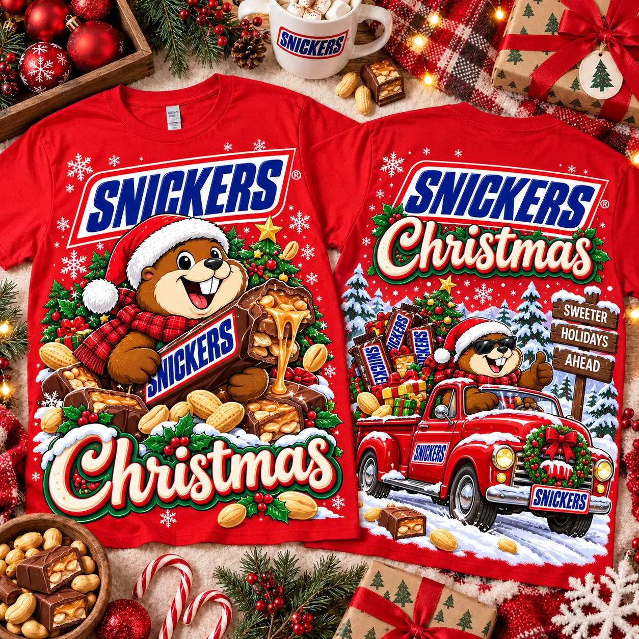 Snickers Christmas Candy Truck 3D Shirt NTH1