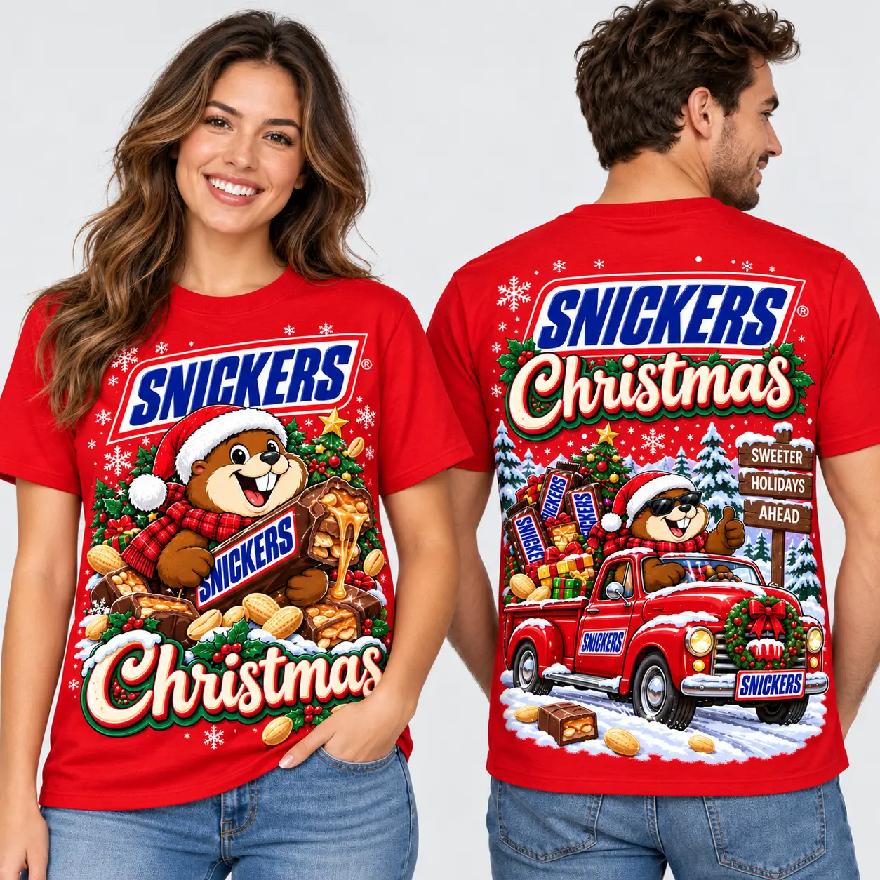 Snickers Christmas Candy Truck 3D Shirt NTH1 - Image 2