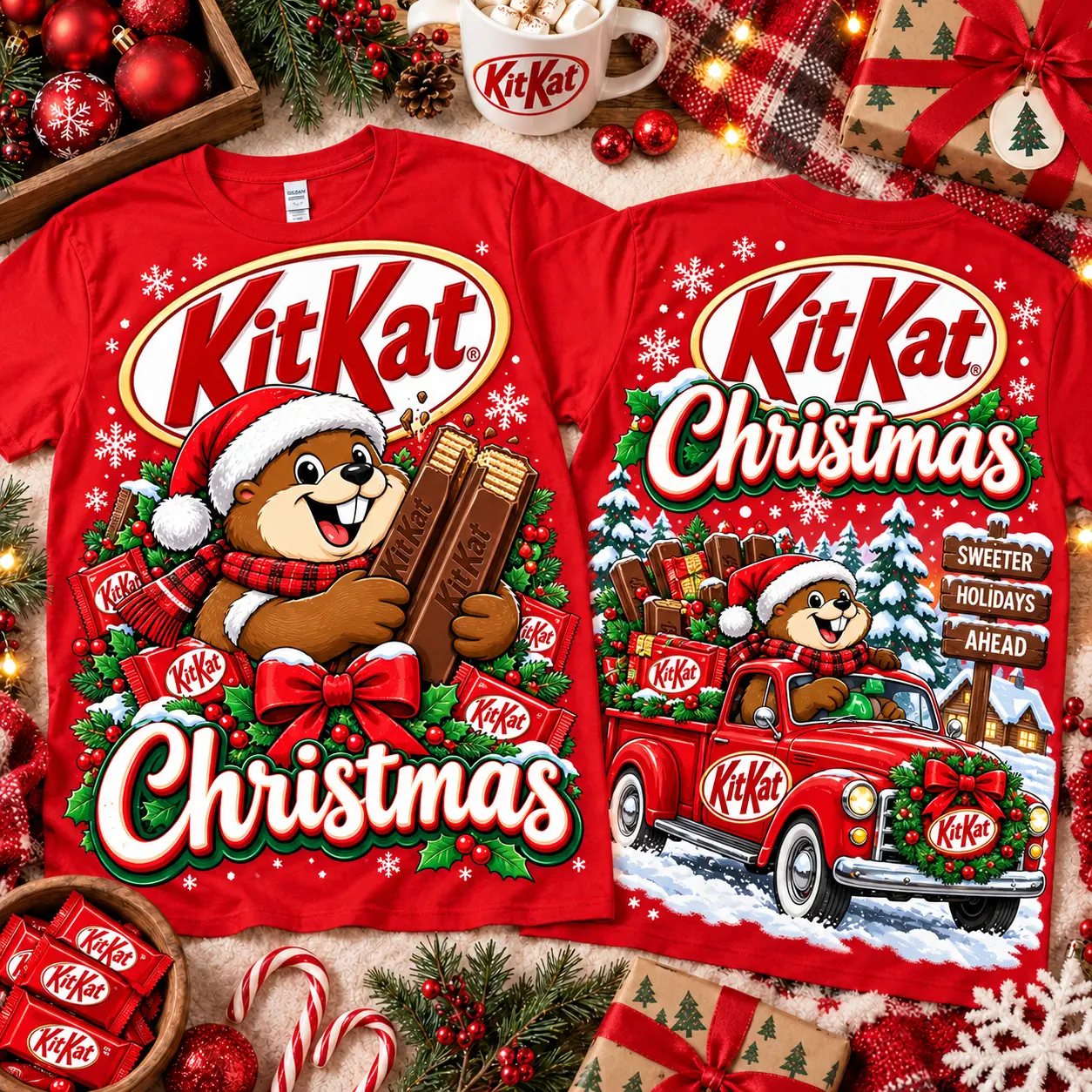 KitKat Christmas Candy Truck 3D Shirt NTH1 - Image 2