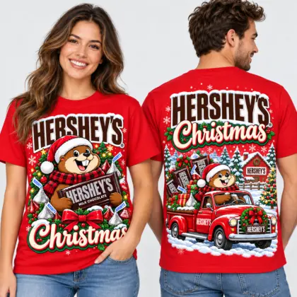 Hersheys Christmas Candy Truck 3D Shirt NTH1